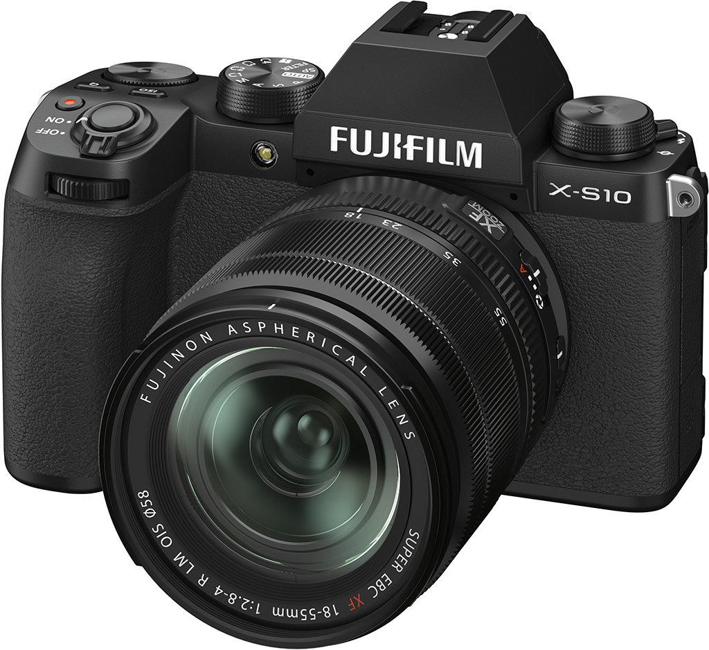 A picture of the Fujifilm X-S10 camera.