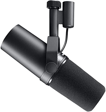 A Shure SM7B dynamic microphone