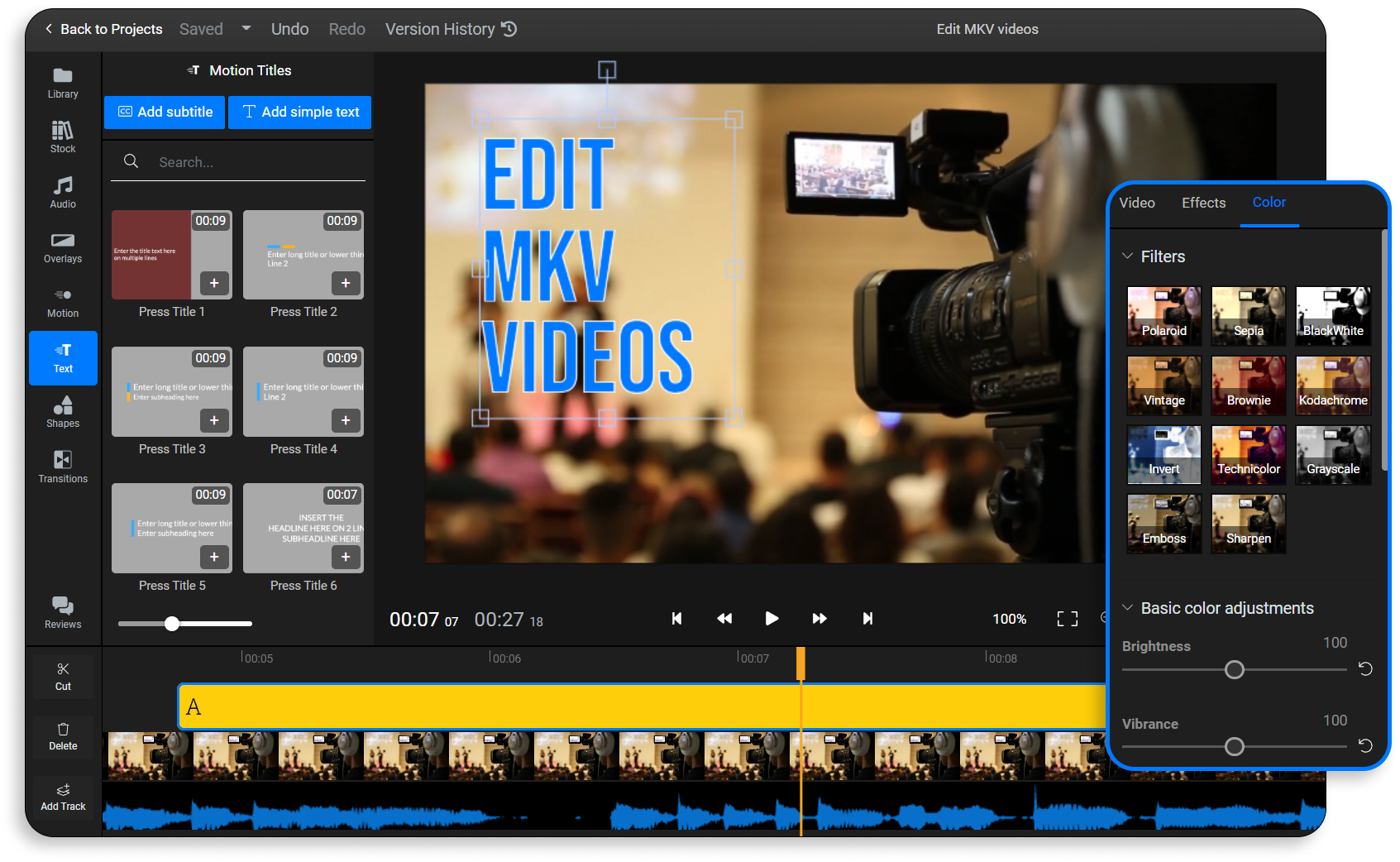 MKV Editor