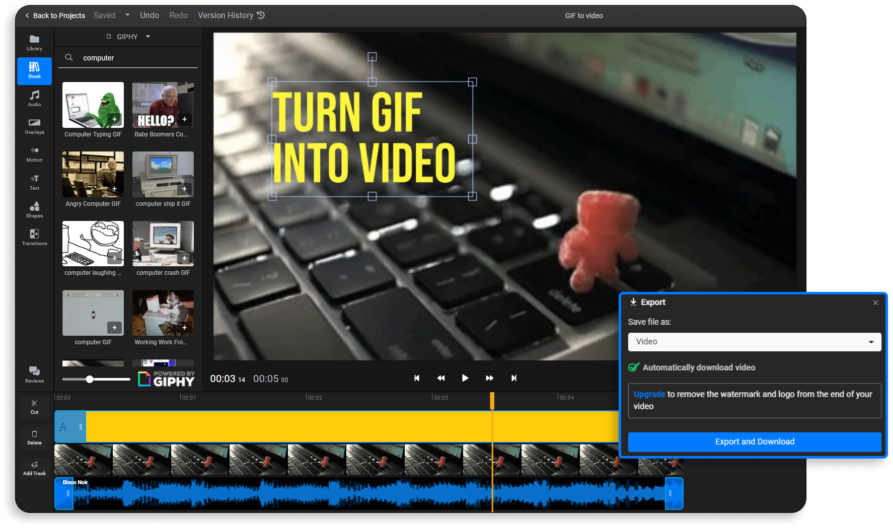 GIF to video online converter