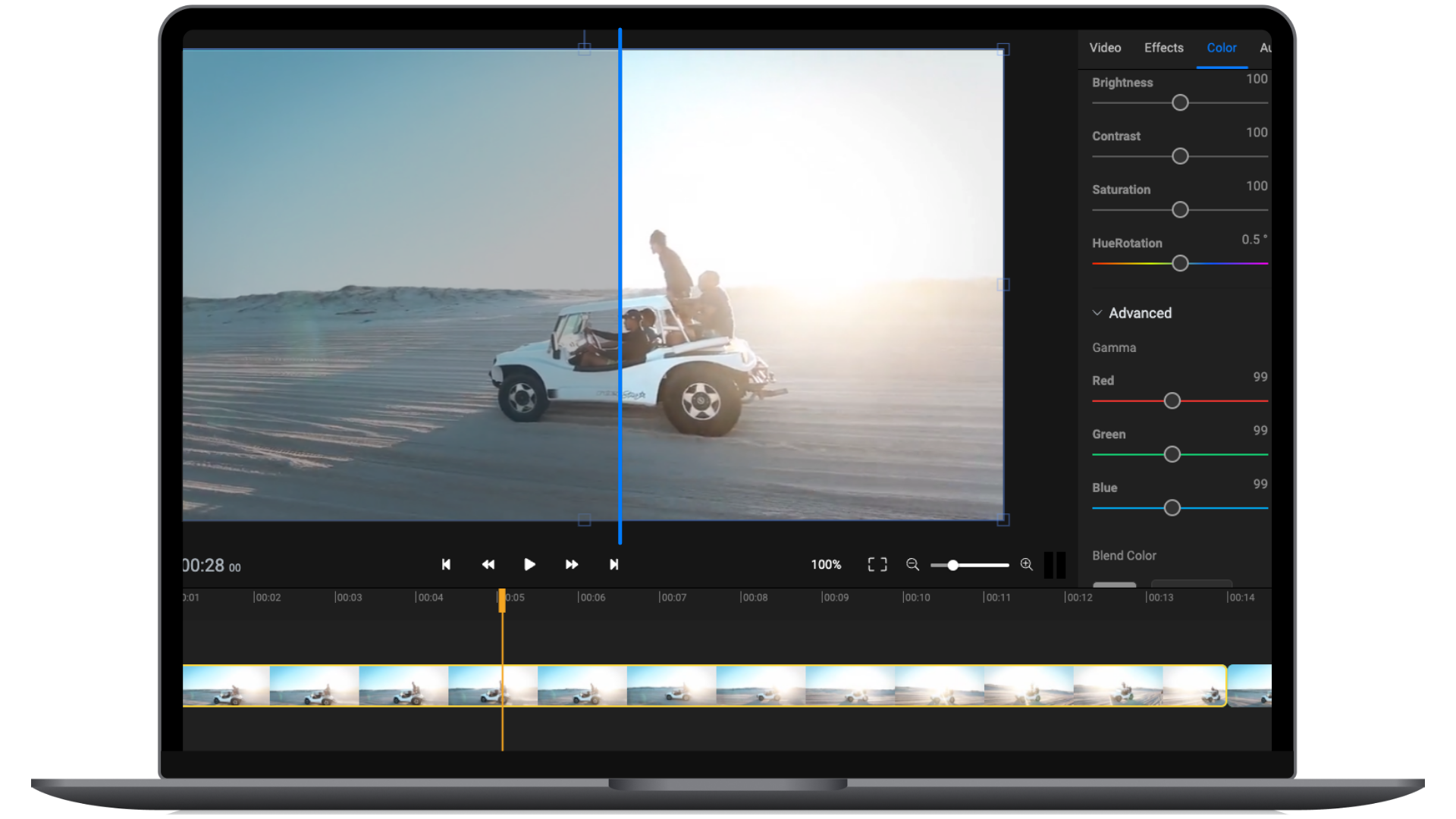 Video brightness editor