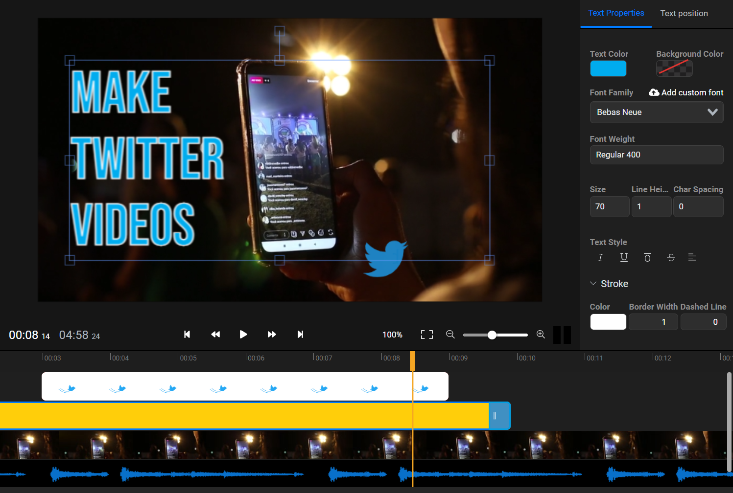 Twitter Video Editor