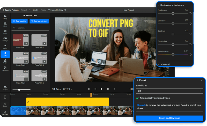 Herramienta para convertir de PNG a GIF