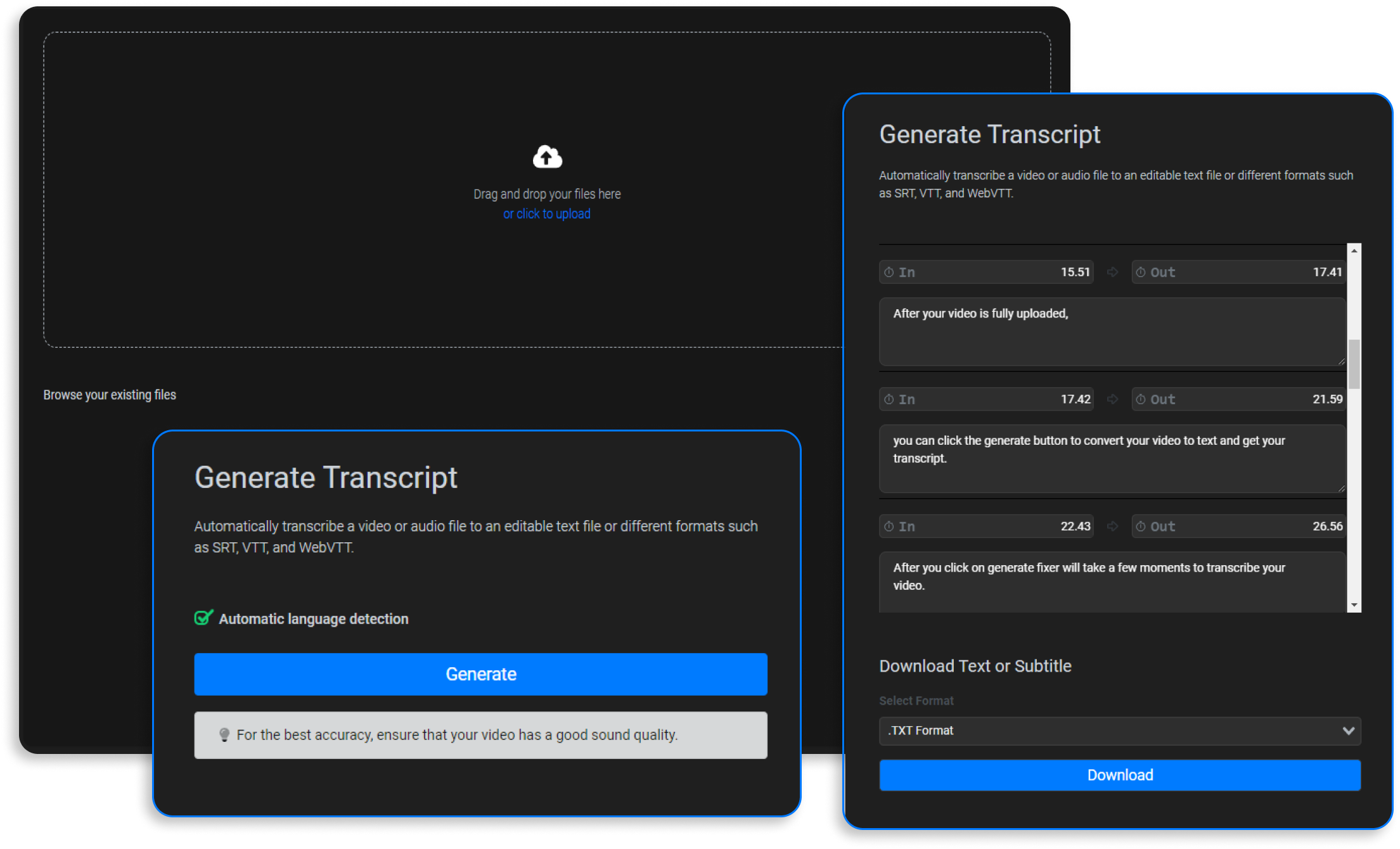 Convert audio to text