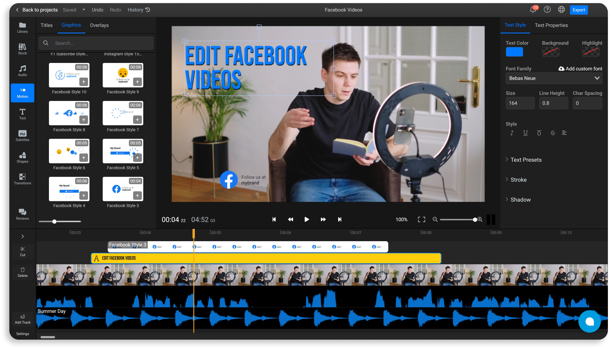 Facebook Video Editor